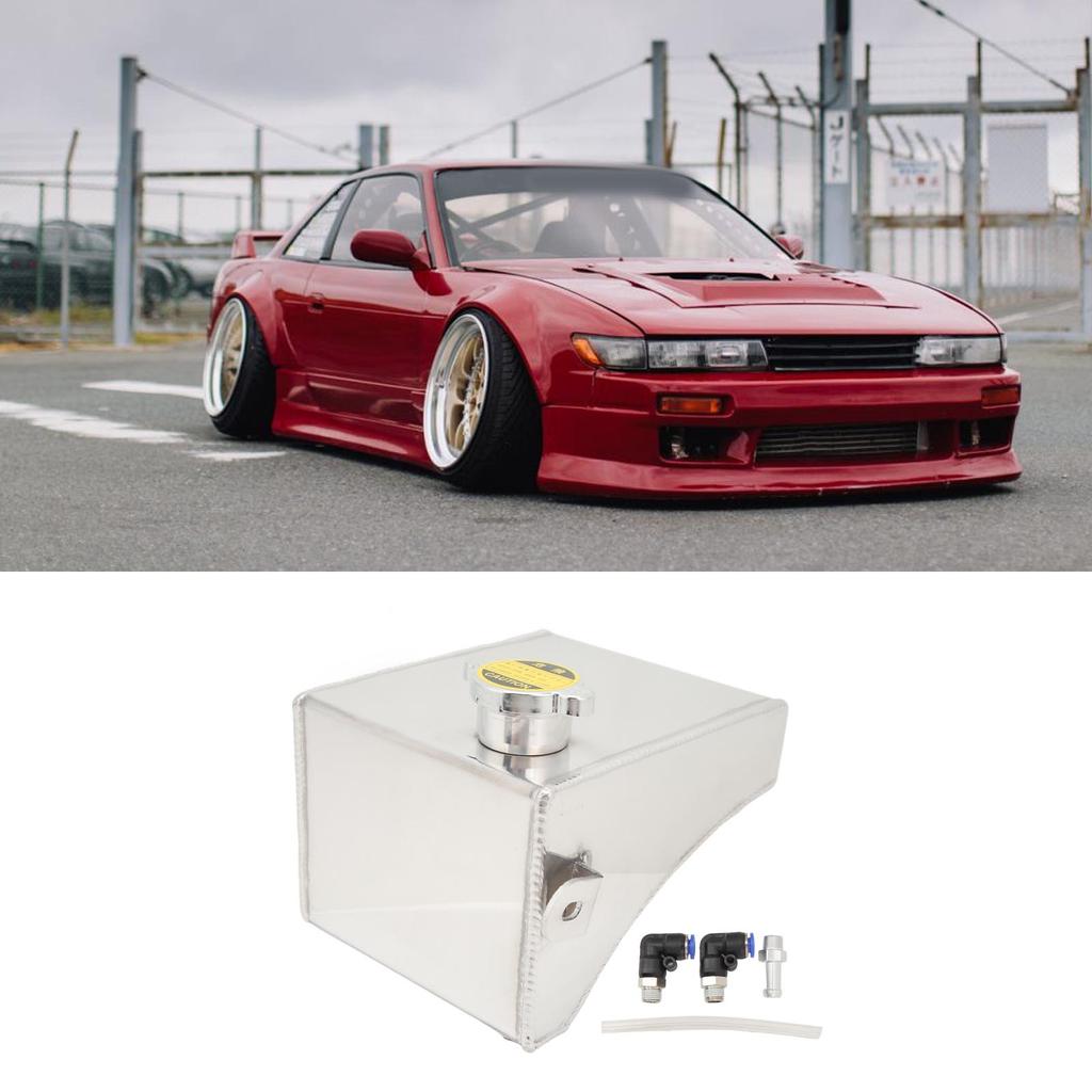Bocal d'expansion de liquide de refroidissement   Kit de prévention des fuites Aluminium   Expansion du trop-plein   Kit pour S13 Tous