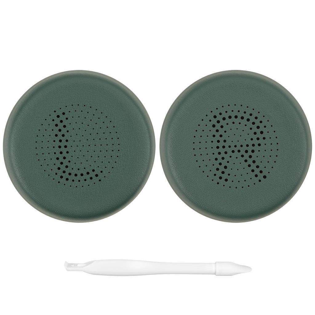 Geekria QuickFit Earpads Compatible with JLab Go Lux ANC Wireless Ear Cups Headphones, Pads/Ear (Protein Leather/Sage)