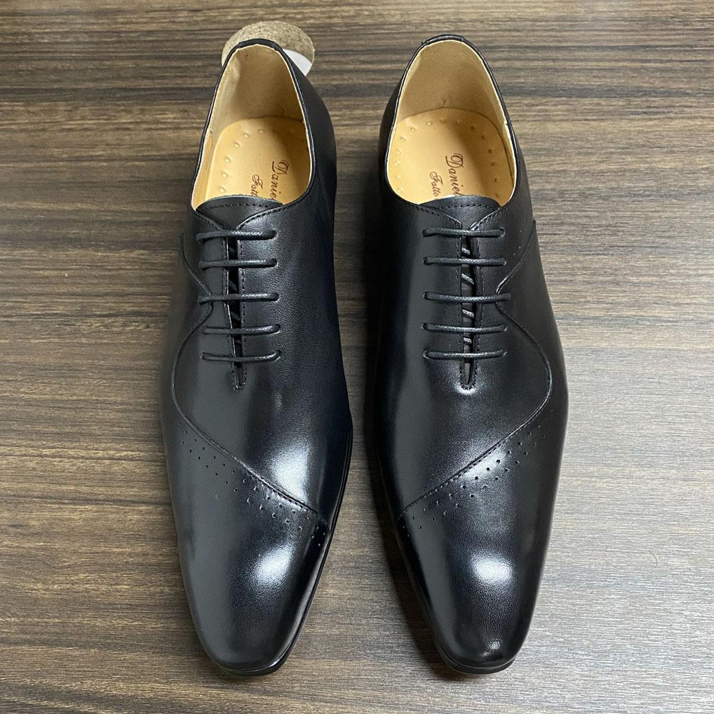 Luxury Brand Italian Men's Leather Dress Shoes Mens New Lace Up Brown Green Wedding Office Formal Oxford Shoes for Men