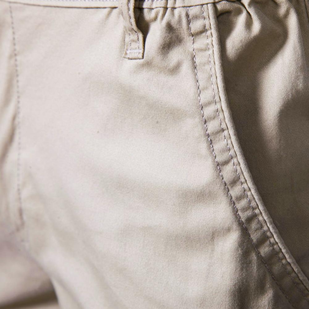Summer Men's Solid Shorts Men Casual Business Social Elastic Waist Men Shorts Beach Shorts