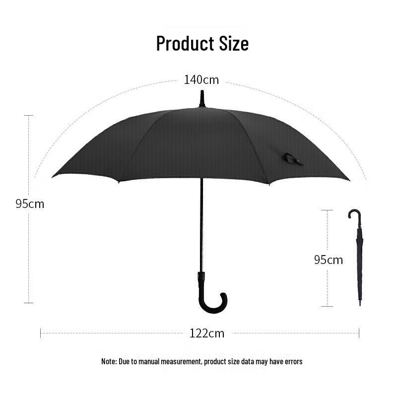 MAYDU Men's Business Semi-Automatic Straight Umbrella