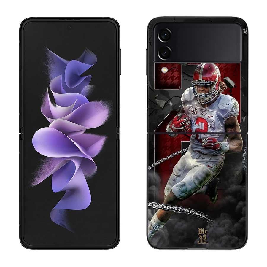 Ultimate Strength Aesthetics Rugby Phone Case For Samsung Z Flip 7 6 5G Galaxy Z Flip 5 4 3 Black Hard Cell Cover Luxury PC She