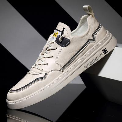 Mode Nieuwe Trend Heren Gevulkaniseerde Schoenen Veelzijdige Casual Board Schoenen Echt Leer Heren Sneakers Vrije Tijd Wandelen Tenis Masculino Trainers