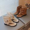 Schuhe in limitierter Auflage, Retro-Sandalen ohne Zehenpartie für Mädchen, Neue Stiefeletten für kleine Mädchen