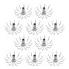 10Pcs Stainsless Steels Squid Hook Sea Fishings Fishes Hook Squid Jig Fishings Baits Hook Barbed Umbrellas Fishings Hook