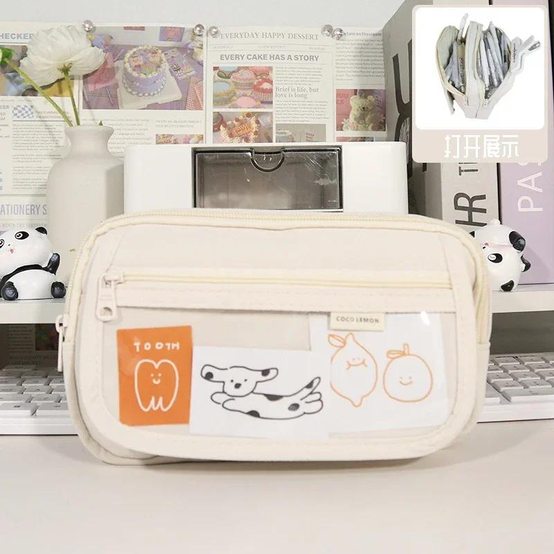 Roztomilé velkokapacitní penálky Vícevrstvé víceúčelové penálky Studentský držák na tužky školní potřeby