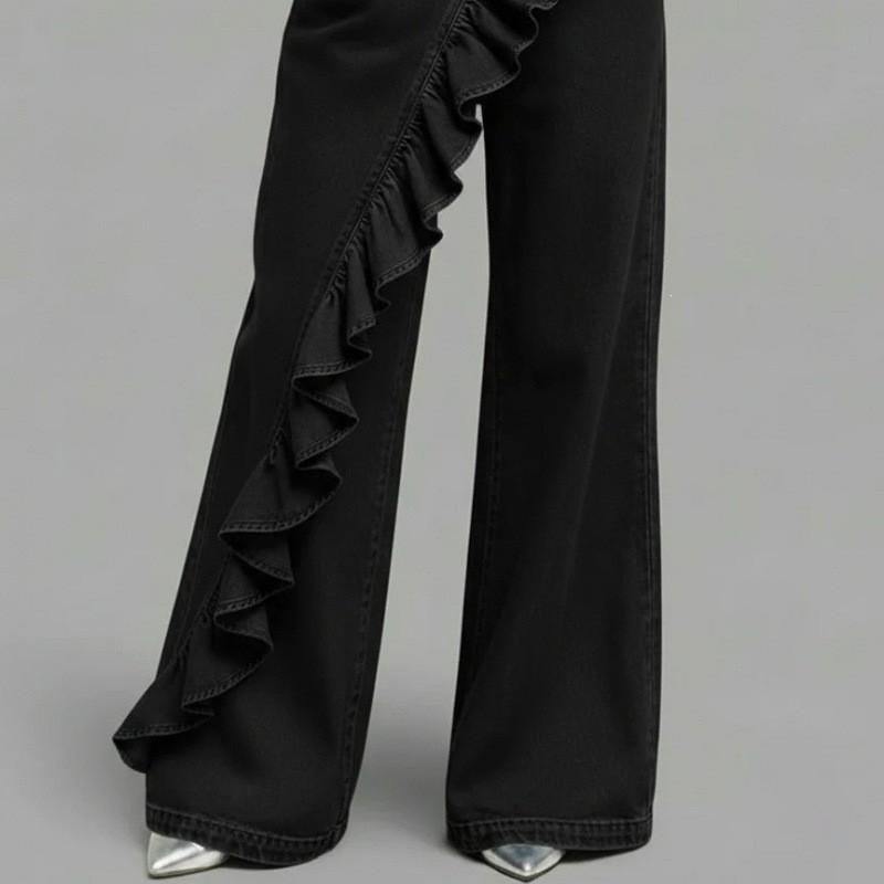 Pantaloni di Jeans Vintage con Tessuto Elasticizzato per un Look Casual da Ufficio