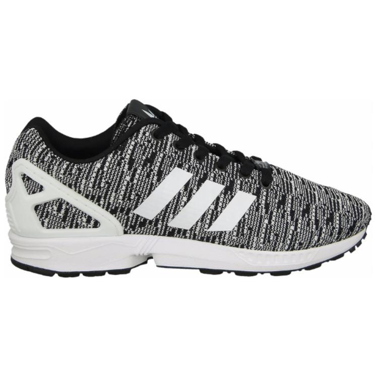 Adidas Originals ZX Flu Fabric Abrasion Resistant Breathable Low top Running Shoes Men's Black White BB2166()