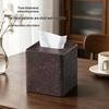 Retro Leather Pattern Tissue Box for Hotels and Restaurants