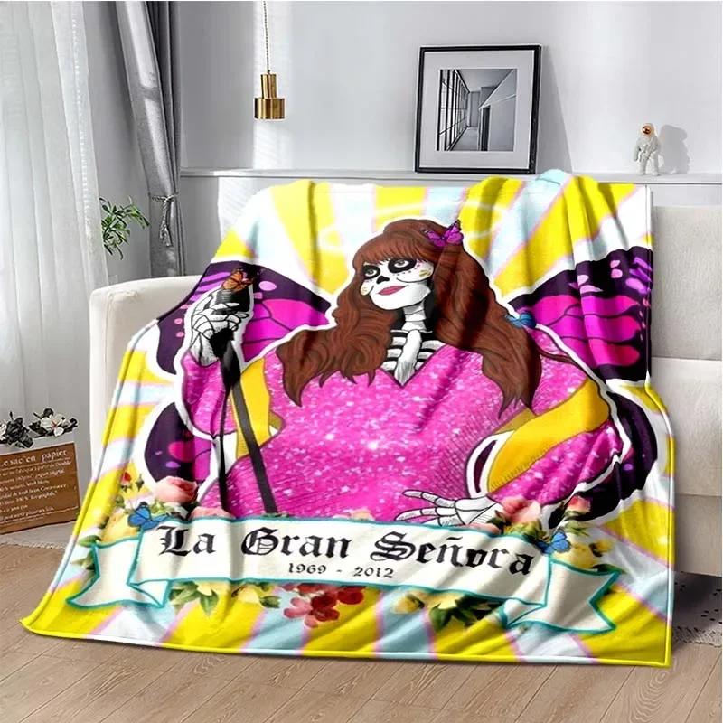 Coperta stampata della cantante latina Jenni Rivera Moda Letto Divano Aria Condizionata Alla Moda Tempo Libero Picnic Viaggio Personalizzabile Coperta