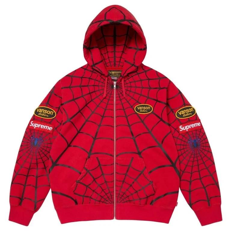 Supreme x Vanson Leathers Spider-Man Zip