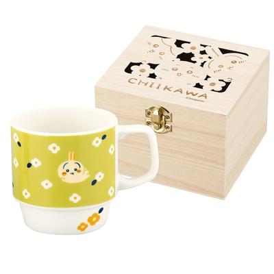 Officially Licensed Chiikawa Rabbit Approximately 9x9cm Wooden Gift Flower Gift for Mug, Large, 340ml, Diameter, Box, Garden, Women, Birthday,