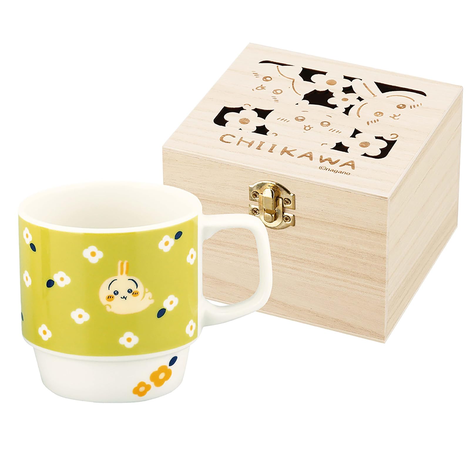 

Officially Licensed Chiikawa Rabbit Approximately 9x9cm Wooden Gift Flower Gift for Mug, Large, 340ml, Diameter, Box, Garden, Women, Birthday,