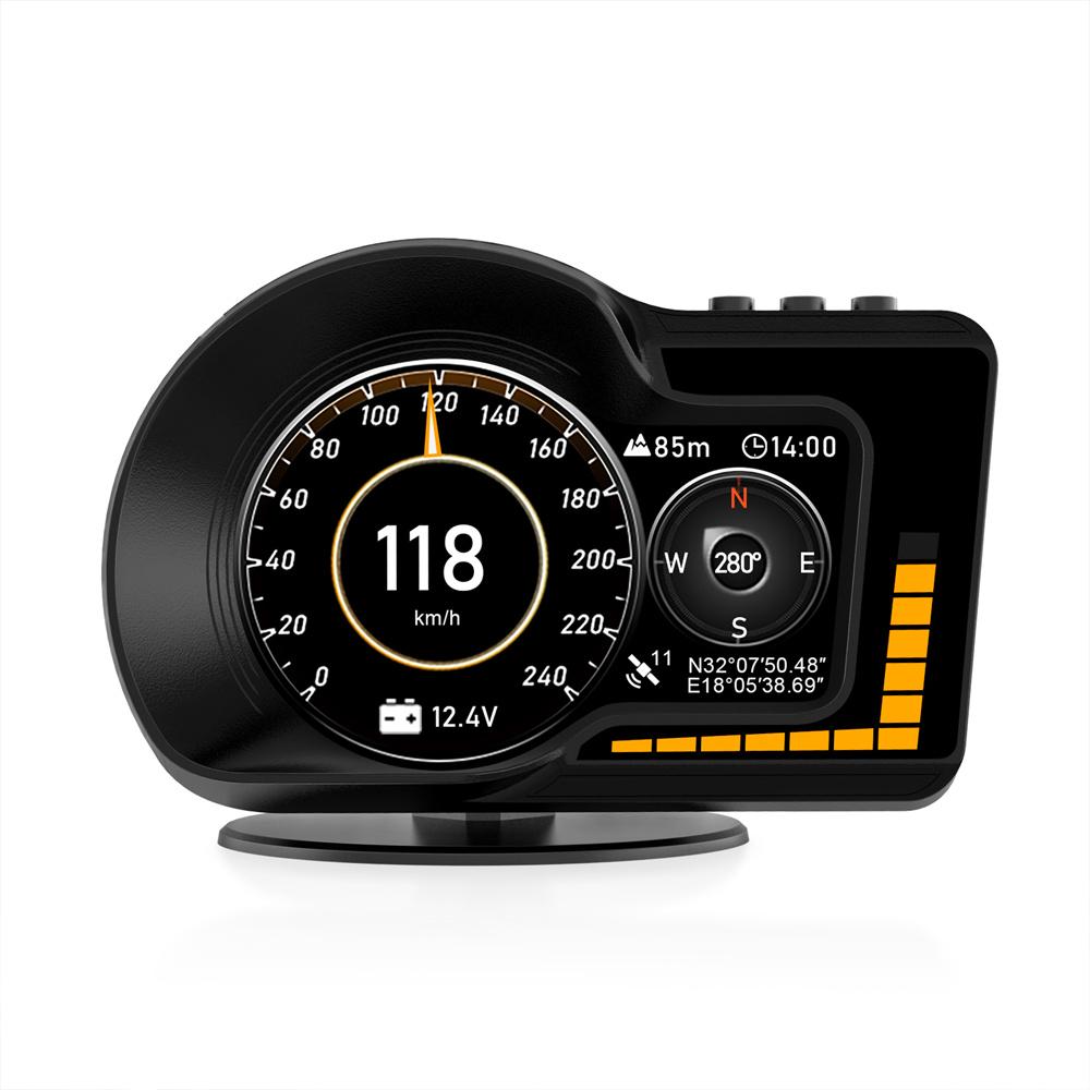 Auto HUD OBD+GPS Digitalanzeige Head-Up-Display Tachometer Beschleunigter Bremstest