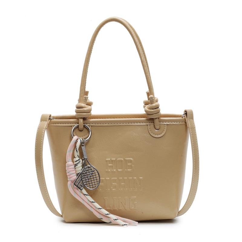 2025 popular new niche simple wind hand carrying bucket bag Korean version casual versatile commuter fashion messenger bag women