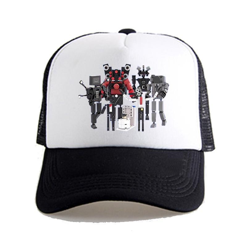Kid Adult Skibidi Toilet Printing Baseball Caps Adjustable Hip Hop Hats Summer