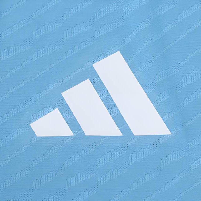 Adidas Heat.Rdy Brand Logo Round Neck Slim Fit Breathable Raglan Short Sleeve Soccer Shirt Unisex Tops Light-Blue JW9911