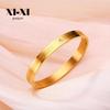 High-Grade Titanium Steel Cross Plain Ring Bracelet: Fade-Resistant, Youthful Style - Popular Japanese-Korean Light Luxury Jewelry