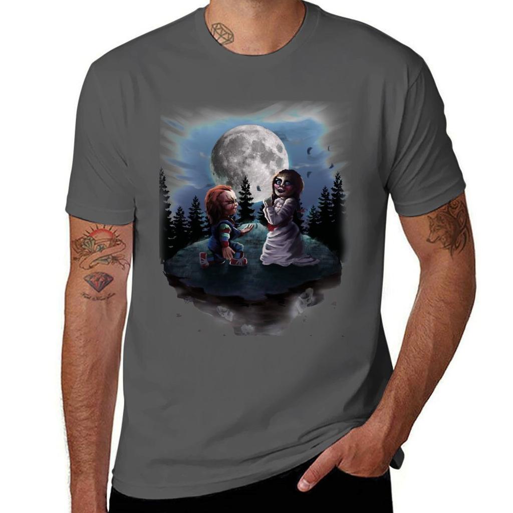 Chucky Vs Annabelle Tshirt Outdoor Sports Short Sleeve Top