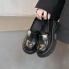 Loafers women's 2025 new fashion versatile thick sole heightening lightweight soft sole lace-up niche single shoes small leather shoes