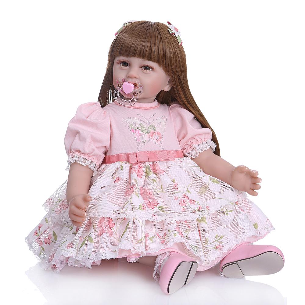 NPK Realistic Silicone Long-Haired Princess Doll - New Arrival 55 cm как