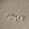 1Pair French White Camellia Flower Earrings For Women Summer  Jewelry Accessories Gifts Temperament Sweet Stud Earrings