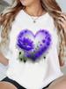 (Asian Size) Print trend butterfly sweet 90s Fashion Female Tee Top Women Clothing T Shirt Woman Short Sleeve Graphic T-shirts