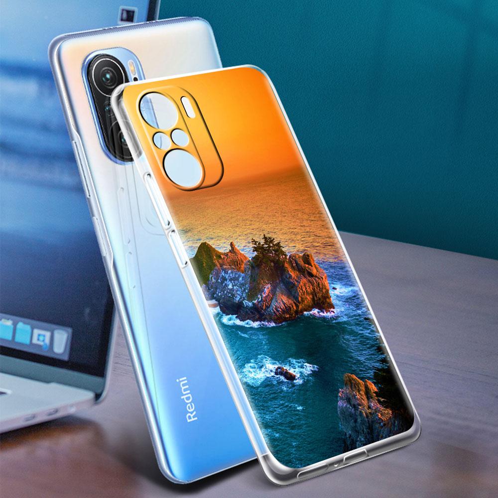Soft Clear Case For Xiaomi Redmi Note 10 9 8 Pro 9S 10S 8T 9A 9C K40 7 9T 8A Shockproof Phone Cover Summer Vacation Beach Fundas
