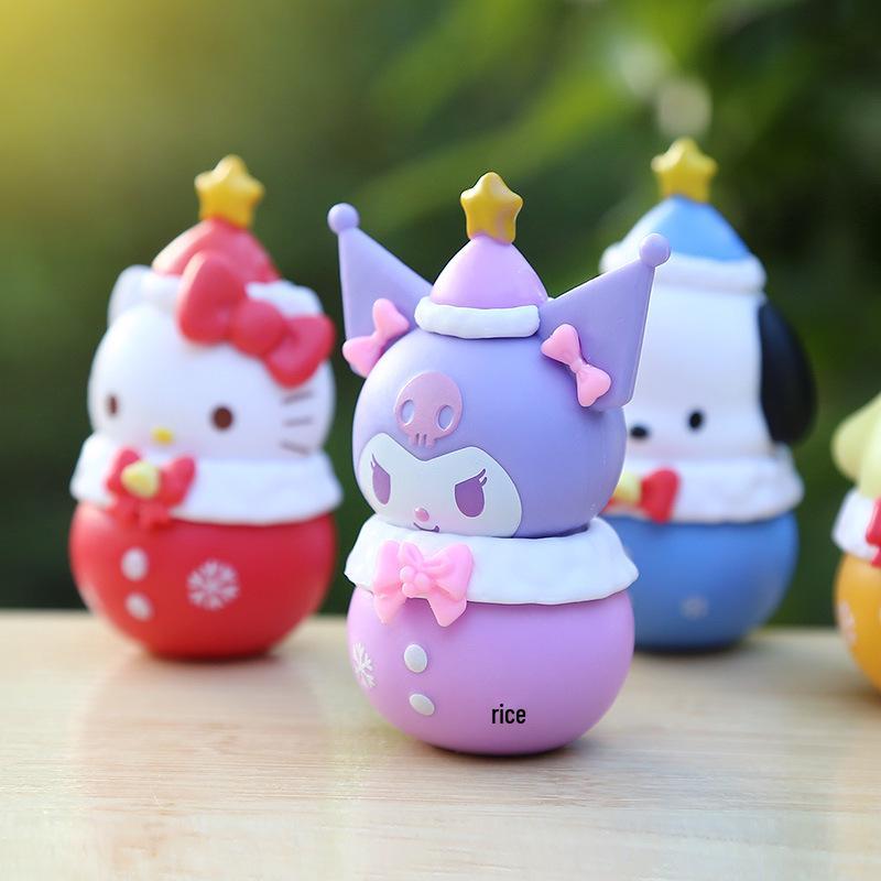 Anime Christmas Cute Particles KT Series: Trendy Blind Box Melody, Kuromi, Pompompurin Doll Ornaments