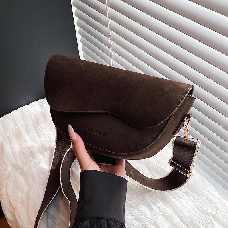 

Сумка Женская Сумка Стильная Простая Однотонная Отстрочка Модная Сумка Сумка Через Плечо Косая Перекидная Универсальная Сумка-Седло