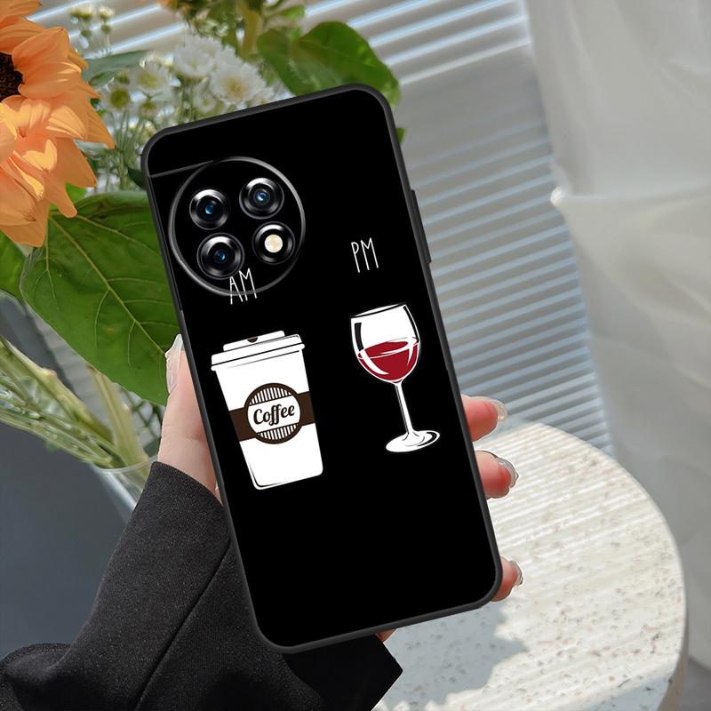 Coffee Wine Cup Case For OnePlus 15 15R 13 13T 13R 12 12R 11 10 10R 10T 8T Nord 5 CE 4 2 3 Lite N20 N30 Cover