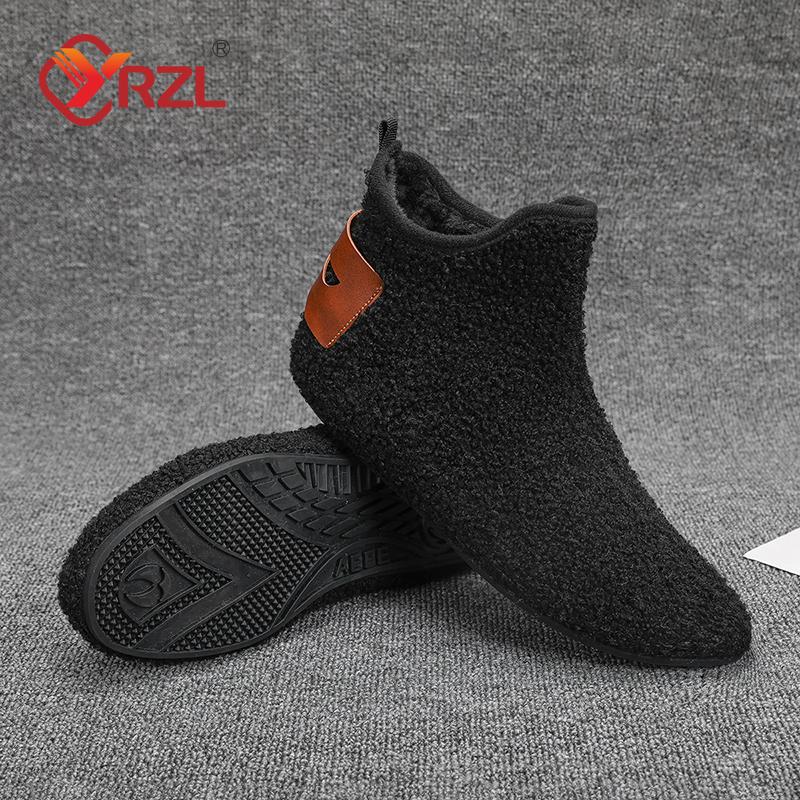 YRZL Men's Cotton Shoes Autumn Winter Home Shoe Light Soft Comfortable Man Loafers Shoes Warm Anti-skid High Quality Men Shoes