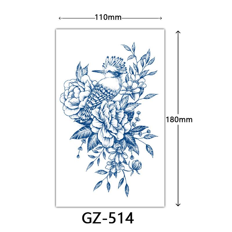 Herbal Tattoo Stickers, Juice Tattoo Stickers, Semi-Permanent Tattoo Stickers Dragon Snake Animal Tattoos