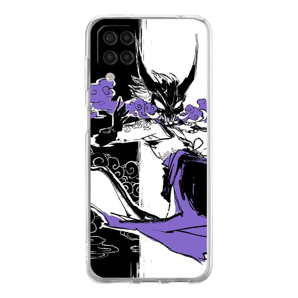 Genshin Impact Black and White Phone Case For Samsung A51 A71 A21S A12 A11 A31 A41 A01 A03S A13 A33 A73 A53 A52 A32 5G A23 Cover