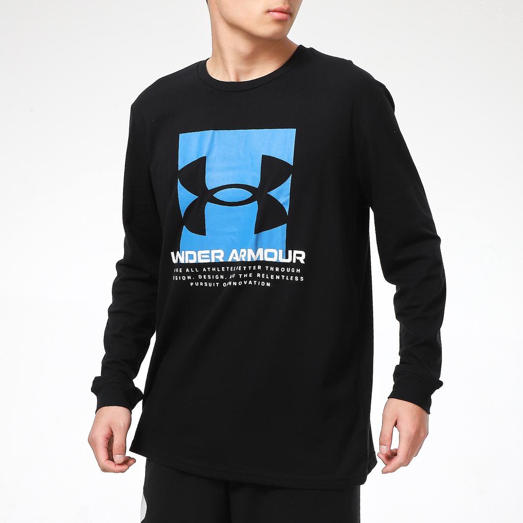 Under Armour Training Sports Round Neck Long Sleeve T-Shirt Men Tops Black 1361691-001