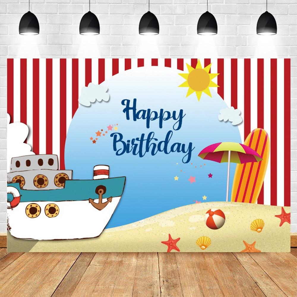 Nautical Theme Baby Party Background for Photography, Sailboat, Boat, Starfish, Wooden Board, Sailor Portrait, Photo Background