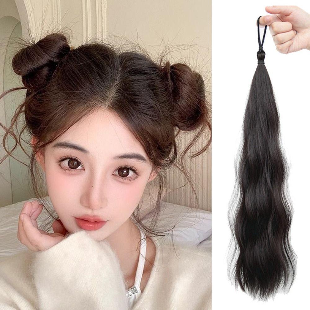 Hair Ring Ball Head Wig Rubber Band Flower Bud Hair Bag Self-winding Hair Bundle Girls
