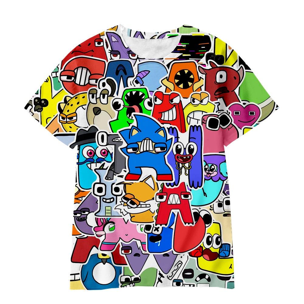 Alphabet Lore Unisex Freizeit-T-Shirt Cosplay-Oberteile Für Kinder