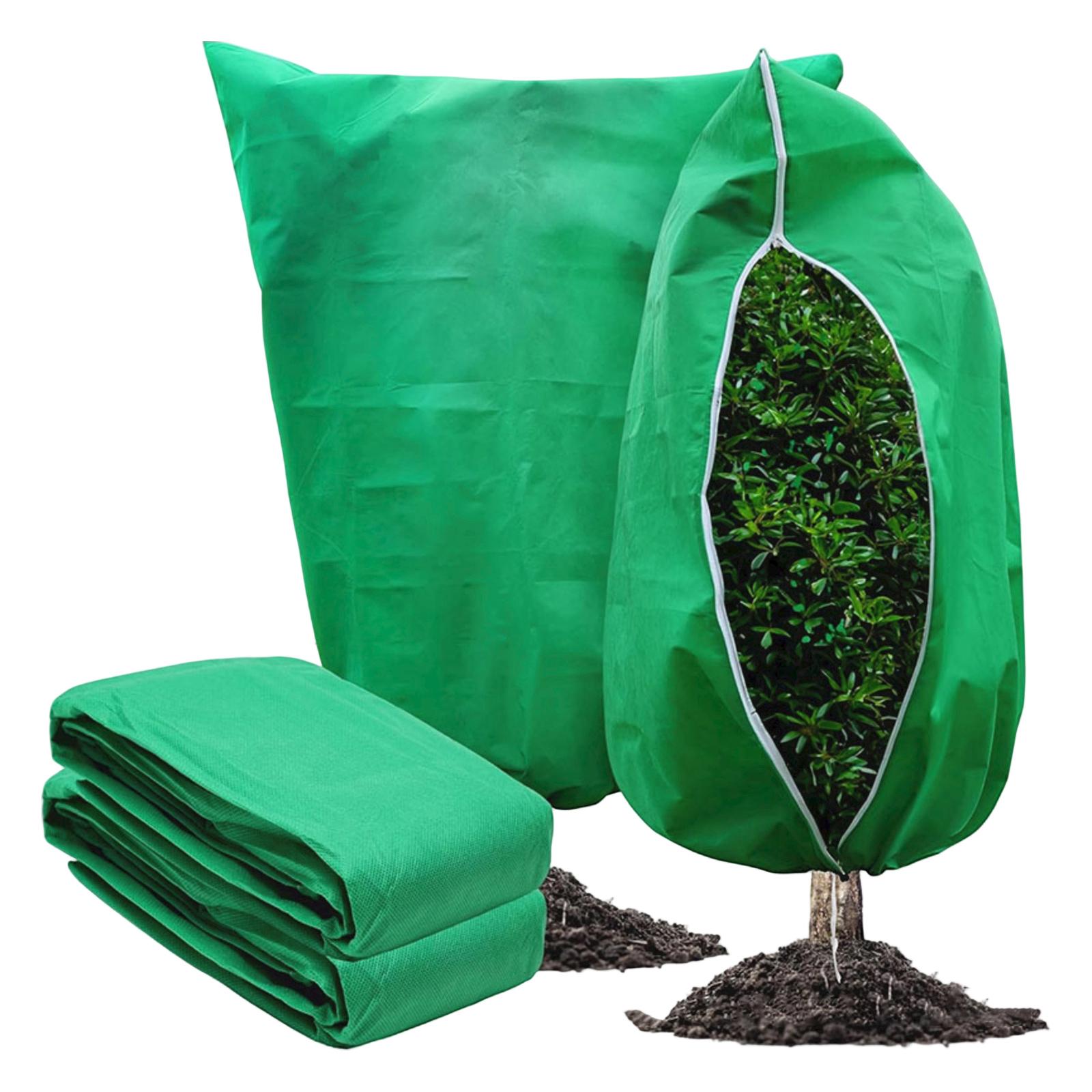 Plant Cold Cover, Drawstring Cold Cover, Frost Resistant Thickened Non Woven Fabric, Plant Warmth One Size