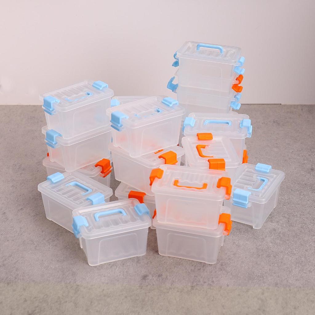 Compact Plastic Organizer: Transparent Mini Storage Box for Medicine, Sundries, and Tools