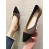 Spring and autumn flat shoes fashion leisure Women's flat shoes pointed knitting elastic comfortable boutique shoes