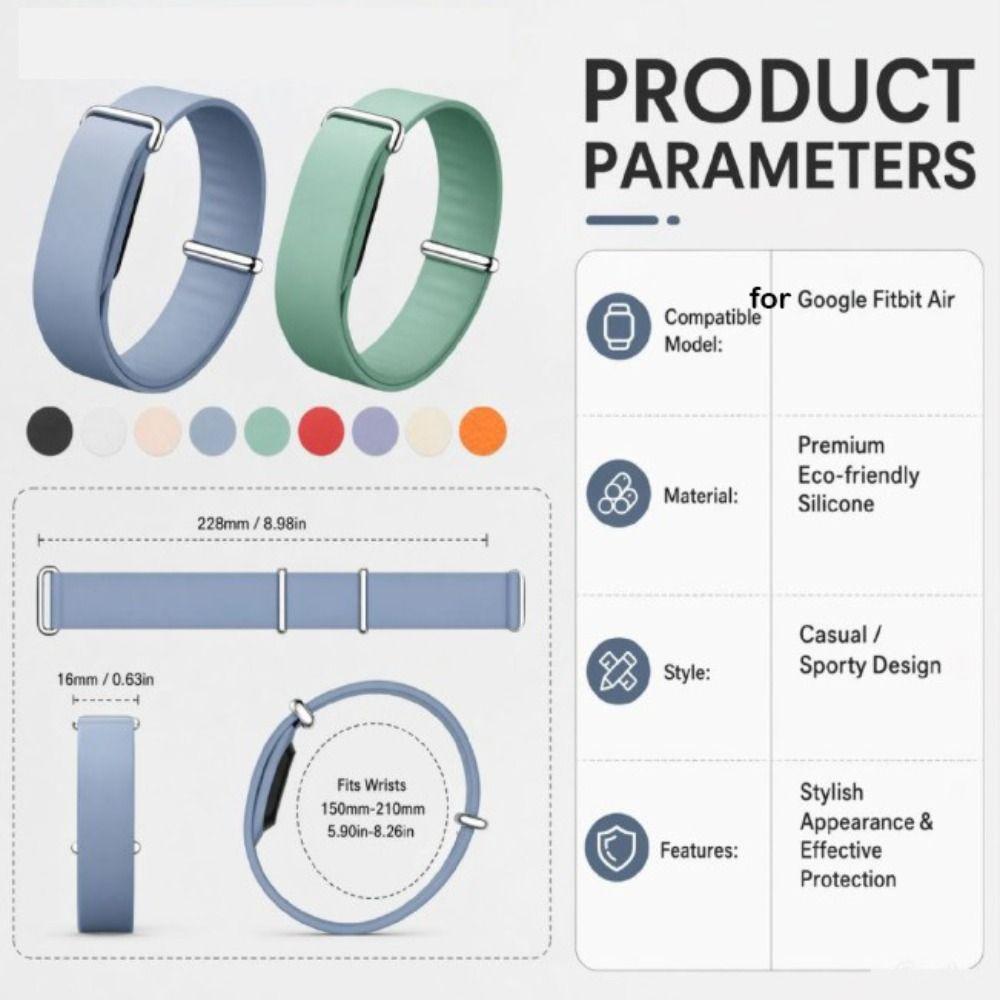 Silikonový řemínek pro fitness tracker Náhradní náramek pro Google Fitbit Air pro muže ženy