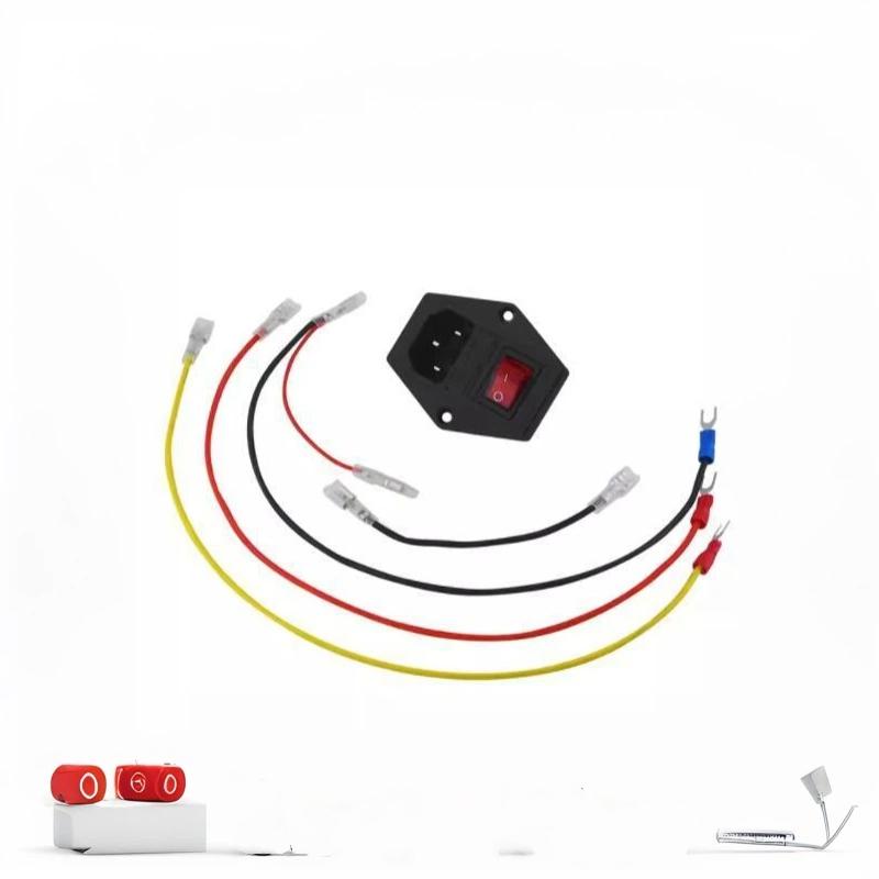 1 Set 3D Printer Parts Power Supply Switch Male Socket With Fuse For 3D Printer Diy 3D Printer Accessories