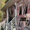 Halloween Doorway Curtains Decorative Blood Gauze Fabric Bloody Handprints Doorway Curtains Halloween Scary Haunted Home Decor