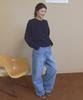 Nyuluki Base Loose Fit Cardigan_Navy