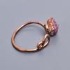 Pink Ruby Stone Copper Statement Electroformed Cocktail Friend Gift Ring Jewelry V-42