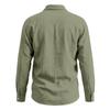 Men’s Linen Long Sleeve Shirt with Classic Turn-Down Collar and Single Chest Pocket Casual Relaxed Fit for Spring and Autumn