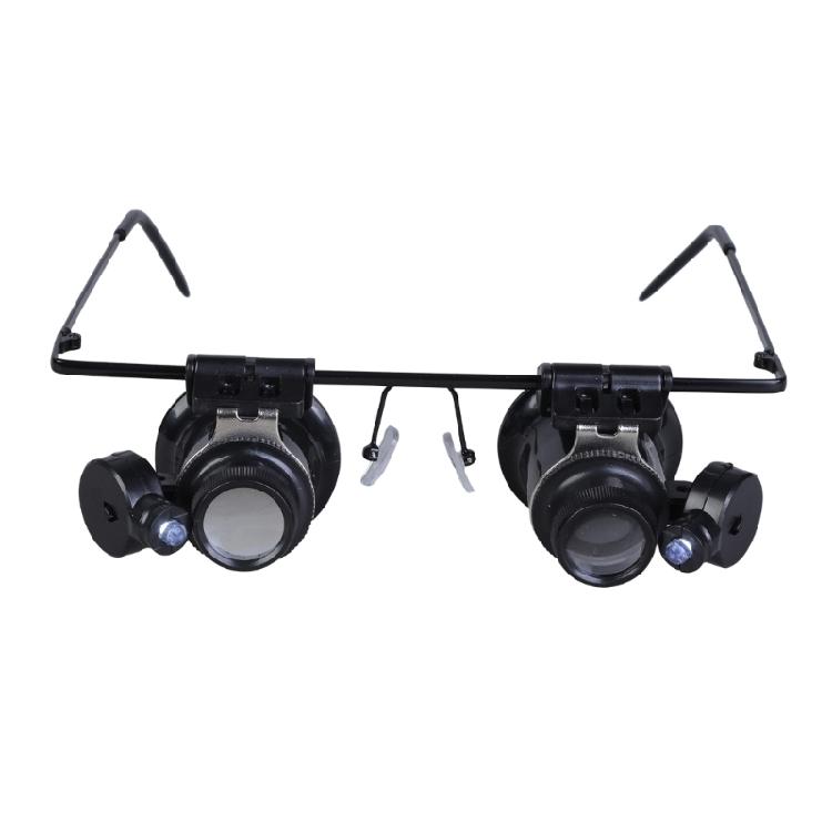 Ergonomic 20X Double Lens Loupe Magnifying Glass Suitable For Jewelry Electronics Inspection Lightweight Easy To Handle