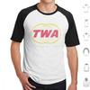 Twa Trans World T Shirt Big Size 100 Cotton Twa Flight Jetliner Pilot Retro Vintage 70s 80s 60 Mid Century Cool Old School
