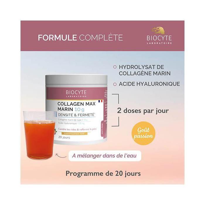 Biocyte Collagen Max Marin Collagène Marin 10g Acide Hyaluronique Anti-Age220g